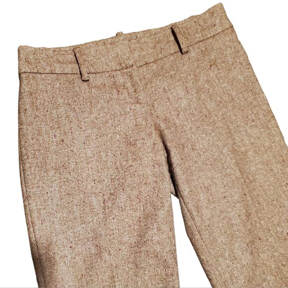 BEBE Woman's Wool blend trousers dress pants Tan tweed sz. 6 - Picture 2 of 6